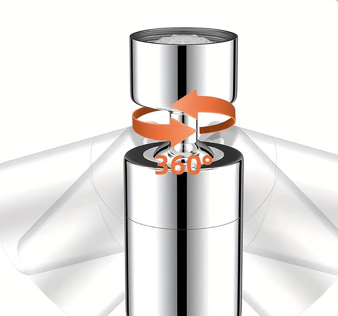 360° Rotating Dual-Mode Kitchen and Bathroom Splash Guard Faucet Aerator