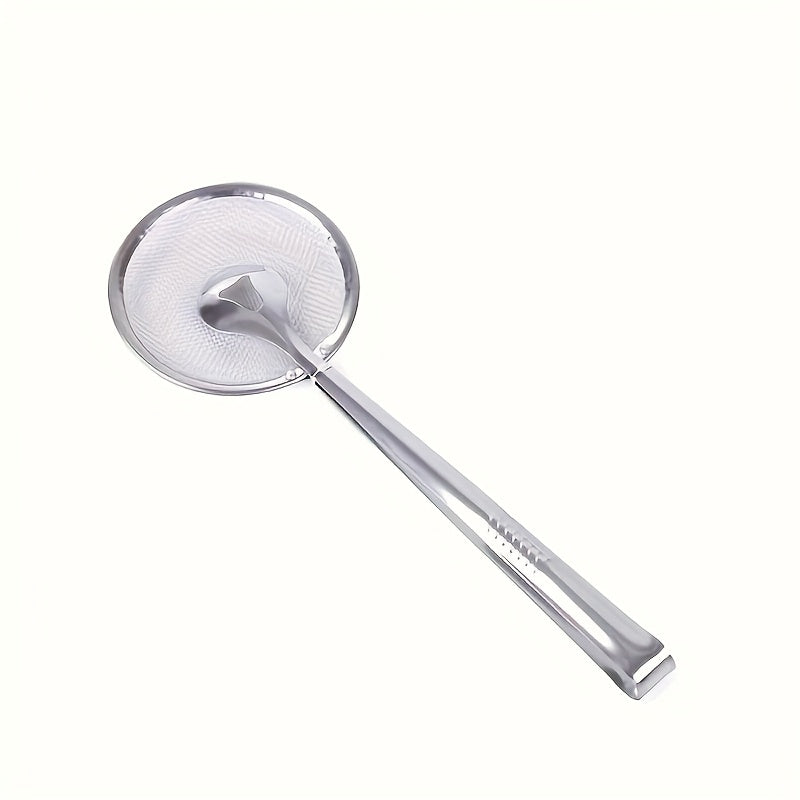 Stainless Steel Kitchen Tongs with Strainer Design