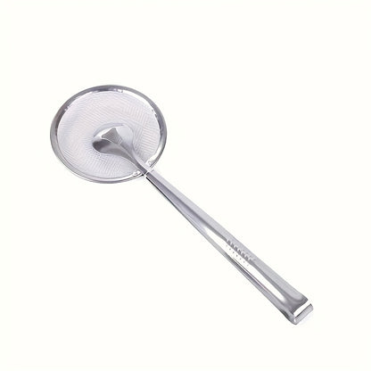 Stainless Steel Kitchen Tongs with Strainer Design