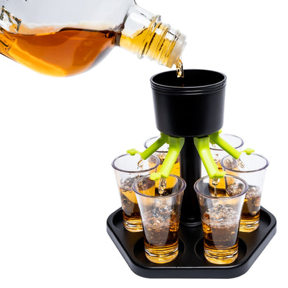 Multi-Cup Beverage Dispenser with Adjustable Spouts
