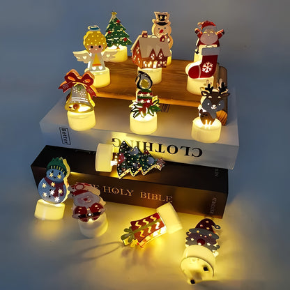 Set of 6 Iron Candle Decorations for Christmas