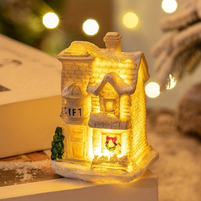 Enchanting Glowing Resin Christmas House