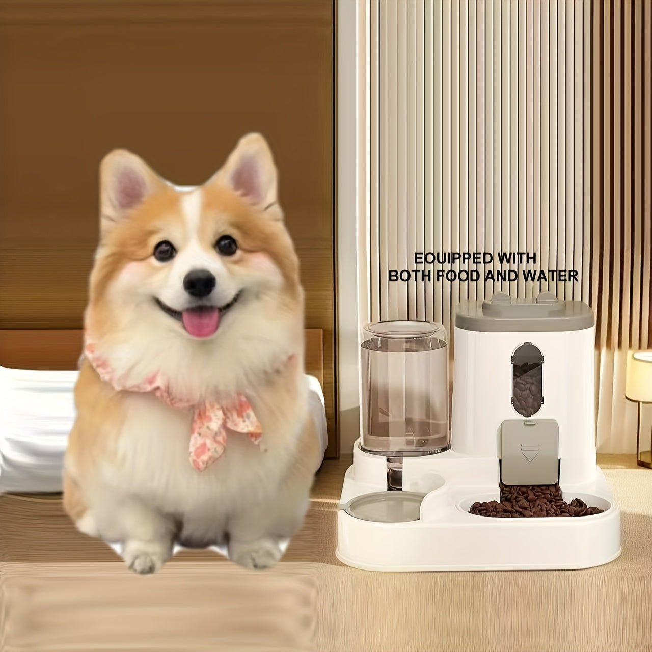 2 in 1 Food and Water Dispenser for Cats & Dogs - HazMarket