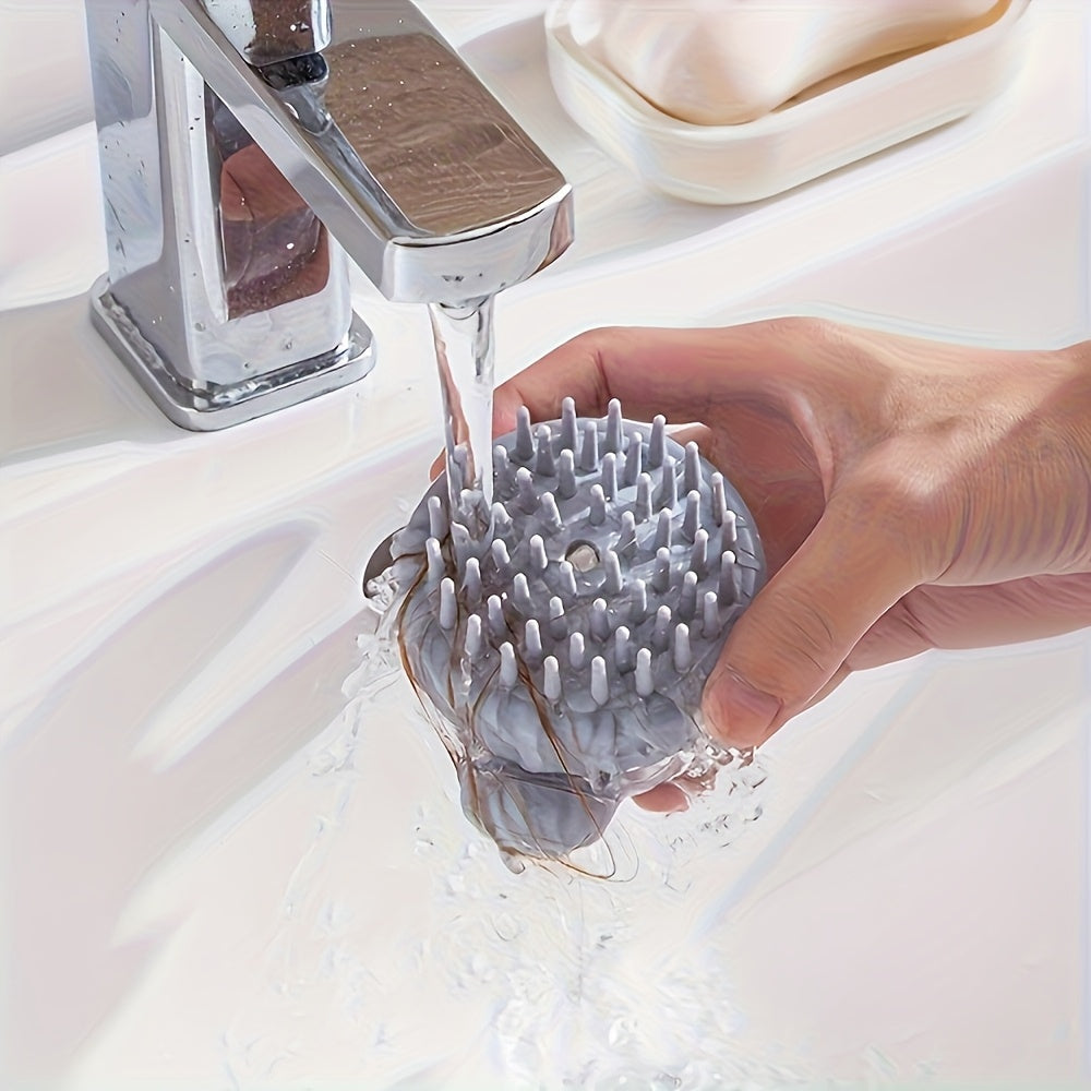 Multifunctional Shampoo Brush with a Liquid Dispenser