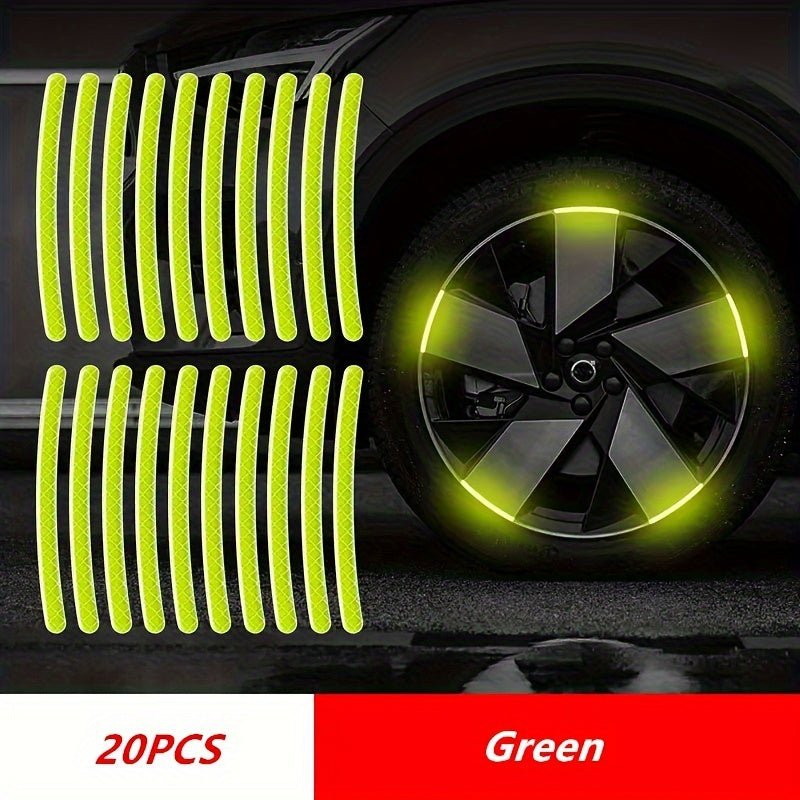 20pcs Reflective Wheel Stickers for Car and Motorcycles - HazMarket