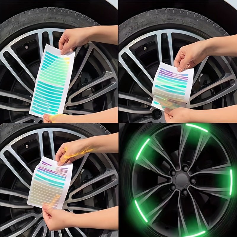 20pcs Reflective Wheel Stickers for Car and Motorcycles - HazMarket