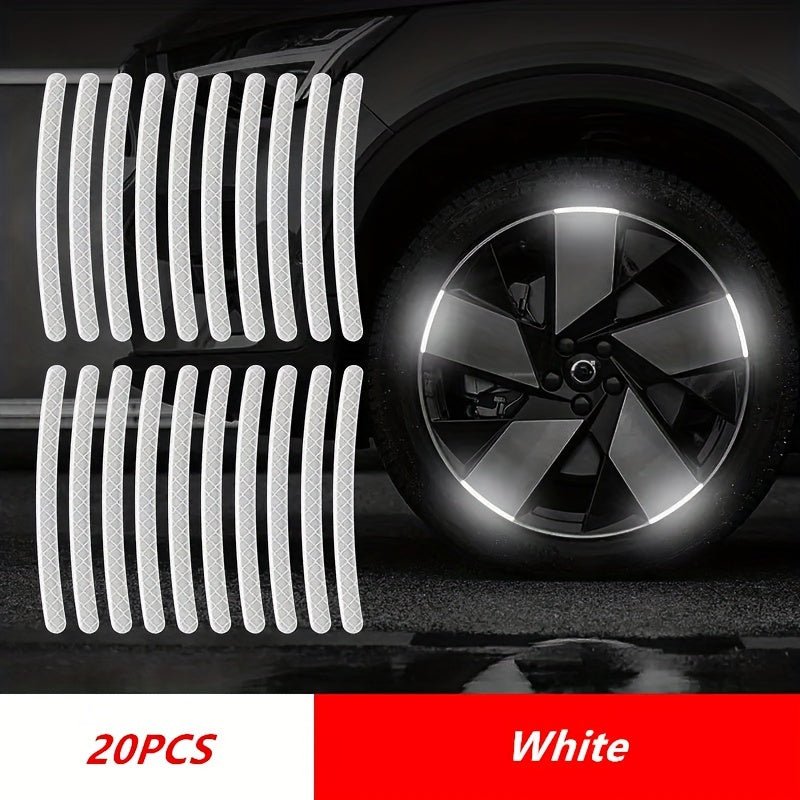 20pcs Reflective Wheel Stickers for Car and Motorcycles - HazMarket