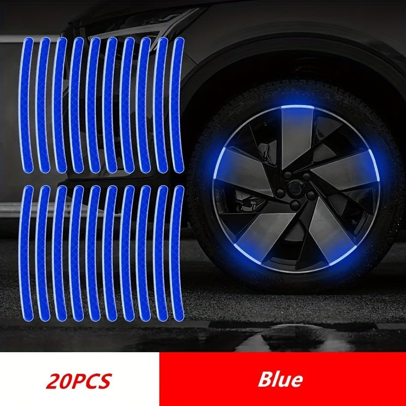 20pcs Reflective Wheel Stickers for Car and Motorcycles - HazMarket