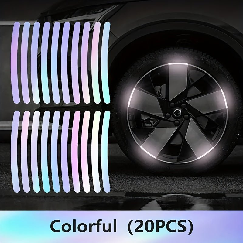 20pcs Reflective Wheel Stickers for Car and Motorcycles - HazMarket