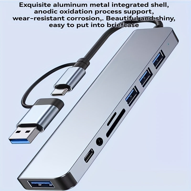 8-in-1 USB Hub for Laptops & Desktops