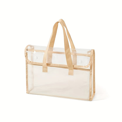 Transparent PVC File Organizer with Sturdy Handle