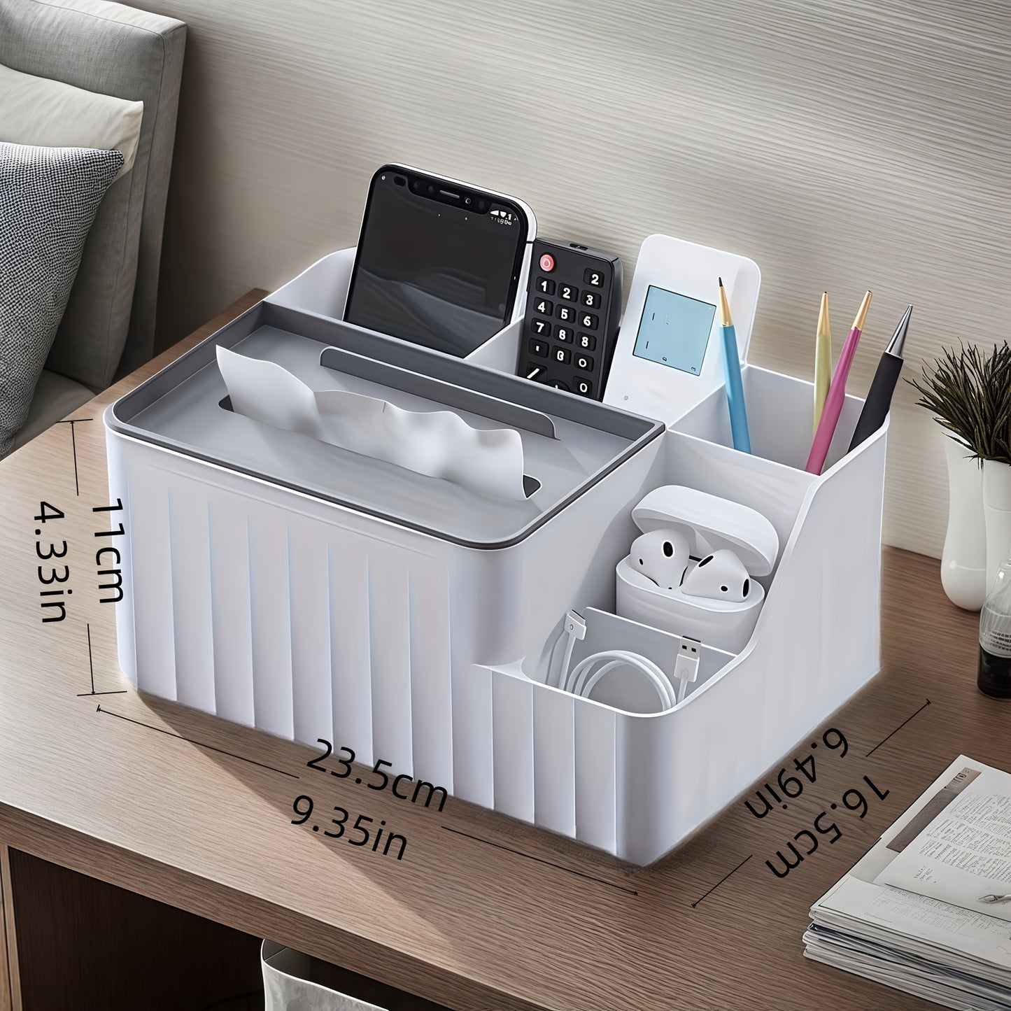 Multifunctional Storage Box with a Tissue Holder
