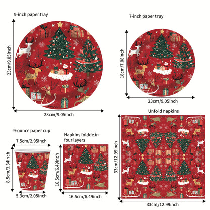 Christmas Disposable Tableware Set