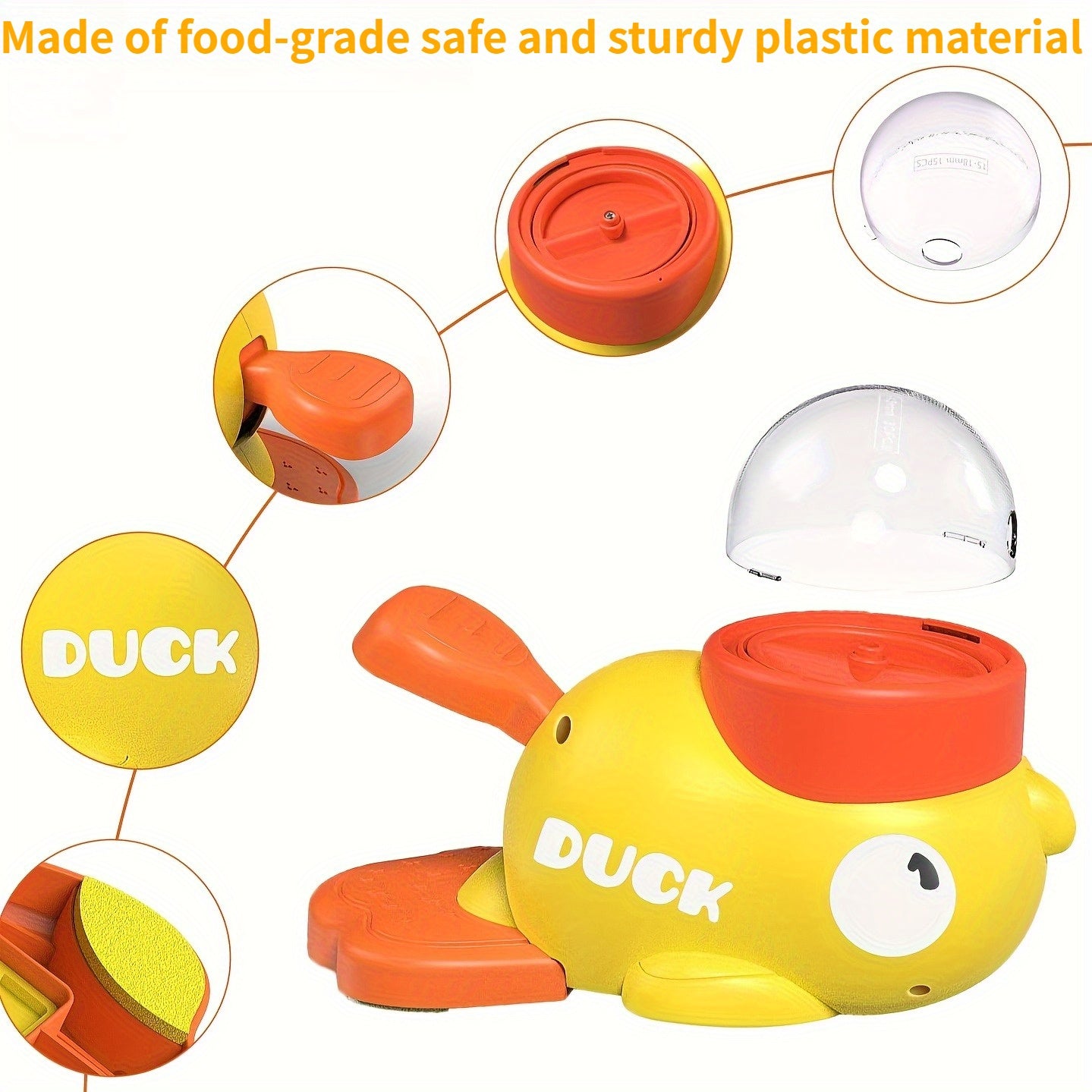 Duck-Shaped Interactive Slow Feeder Dog Food Dispenser