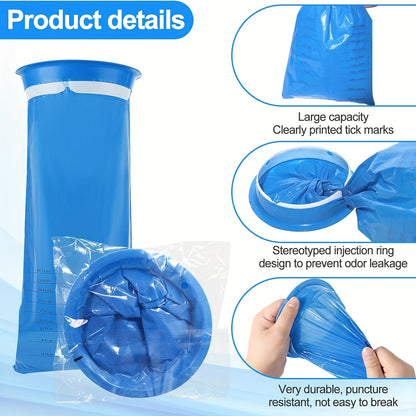 10pcs Leak-Proof Disposable Vomit Bags for Travel