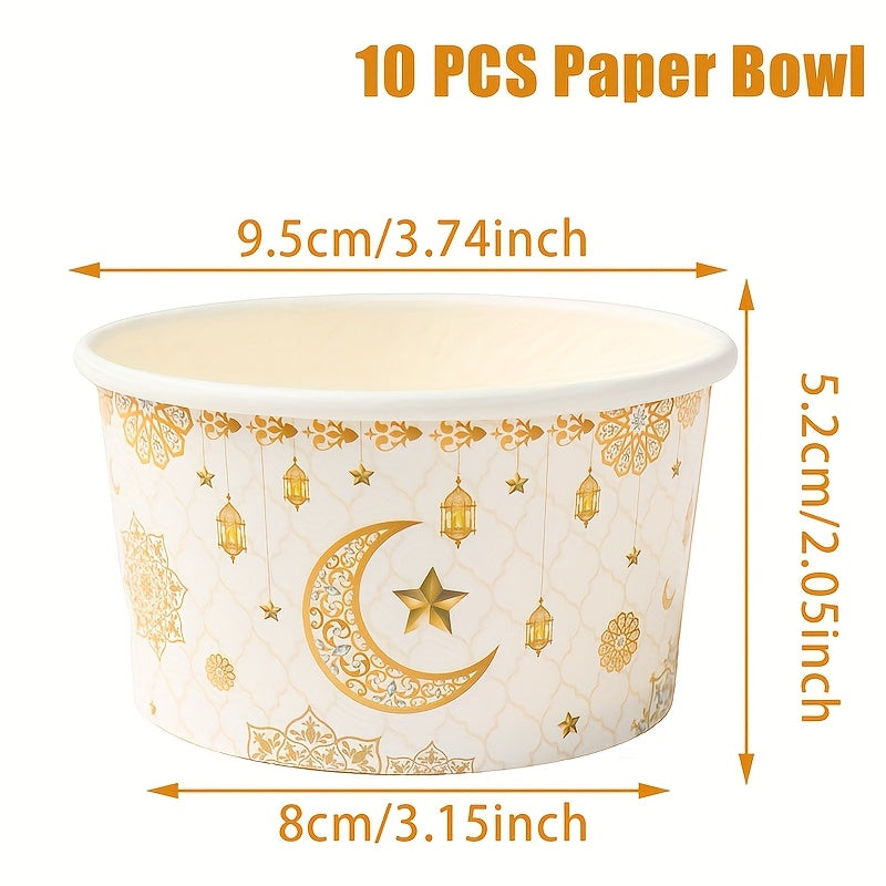 10pcs Ramadan Paper Bowl