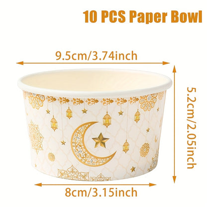 10pcs Ramadan Paper Bowl