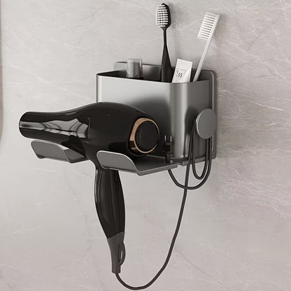 Multi-Functional Wall-Mounted Bathroom Organizer Rack