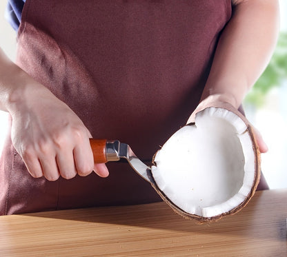Durable Coconut Opener with Wooden Handle