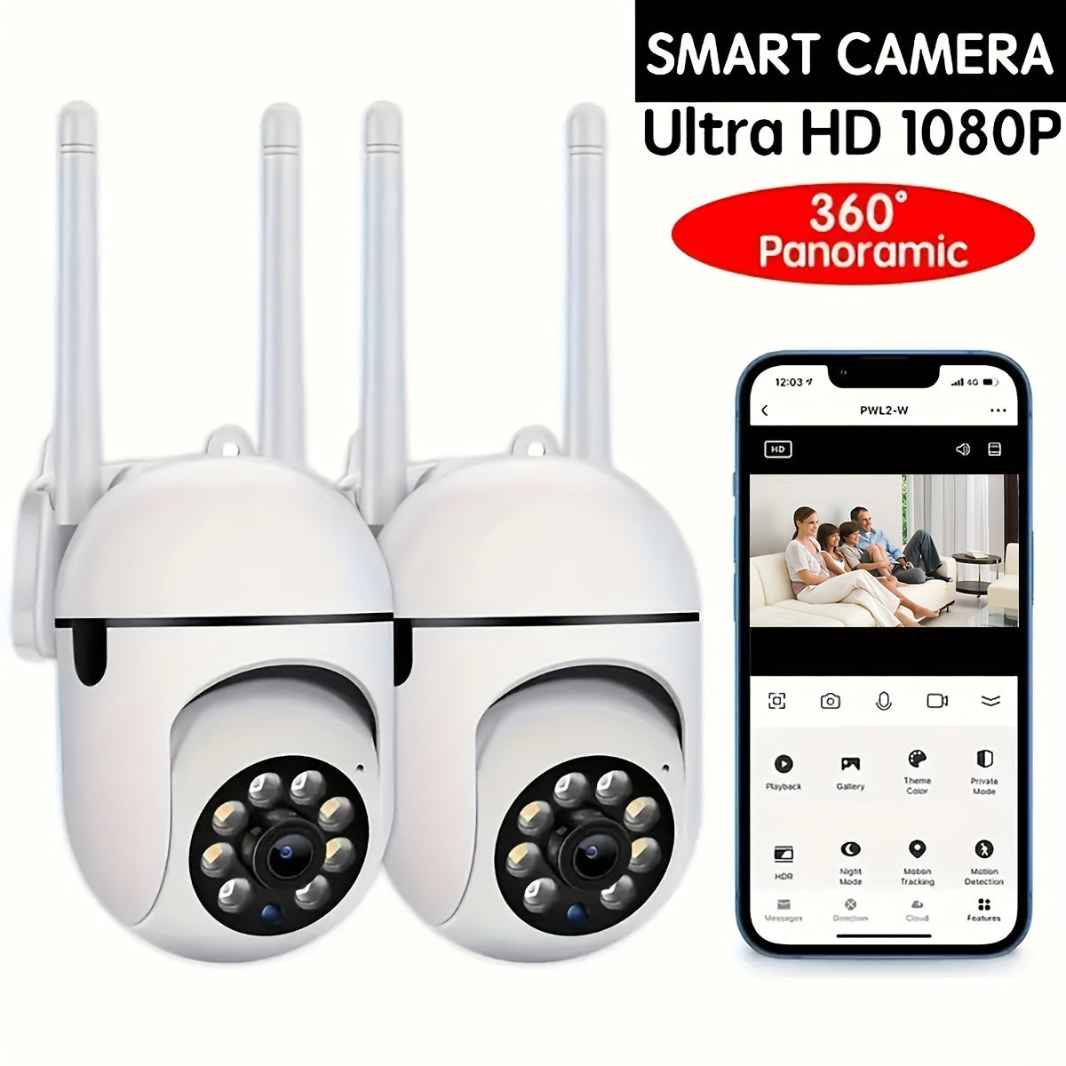 Wi-Fi Smart Home Security Camera With Motion Tracking