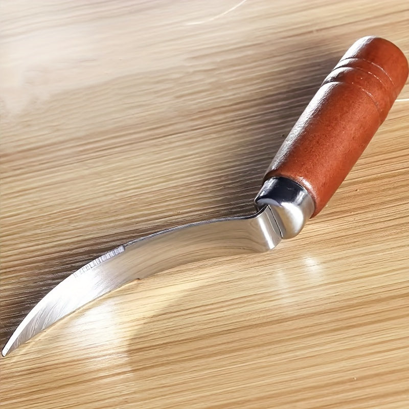 Durable Coconut Opener with Wooden Handle