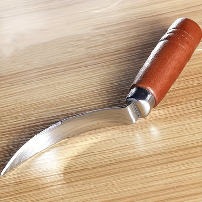 Durable Coconut Opener with Wooden Handle