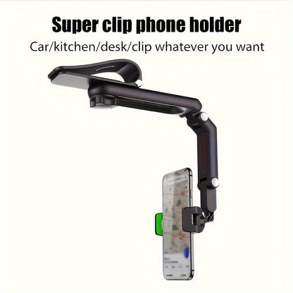 360° Rotatable Car Sun Visor Smartphone Mount and Dashboard Compatible - HazMarket
