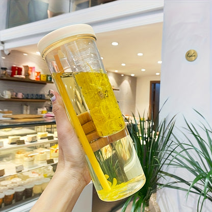 Collapsible Straw Water Cup with Divider