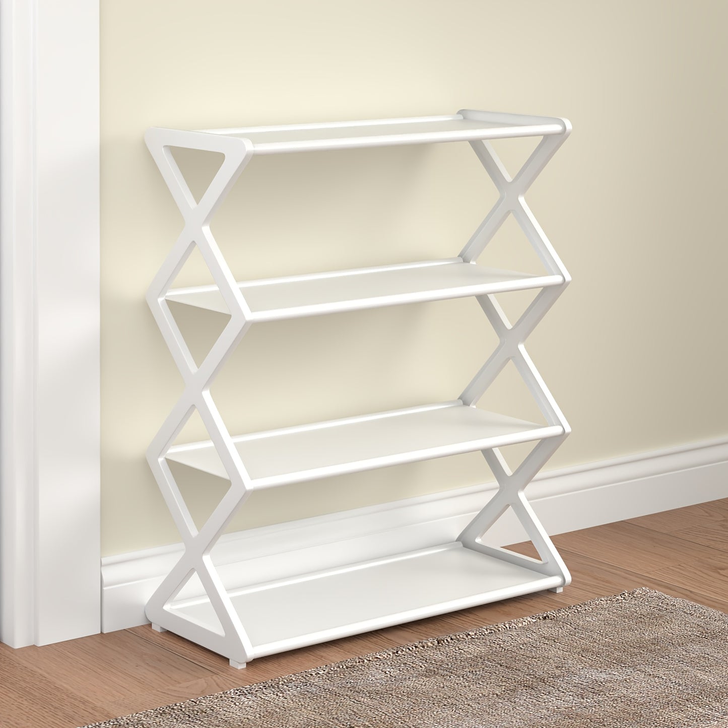Four-Tier Minimalist Metal Shoe Rack