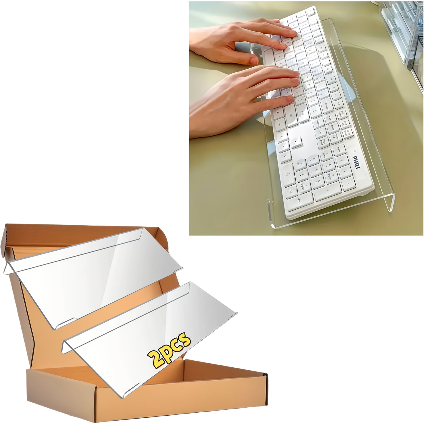 Acrylic Keyboard Stand with Tilt Design