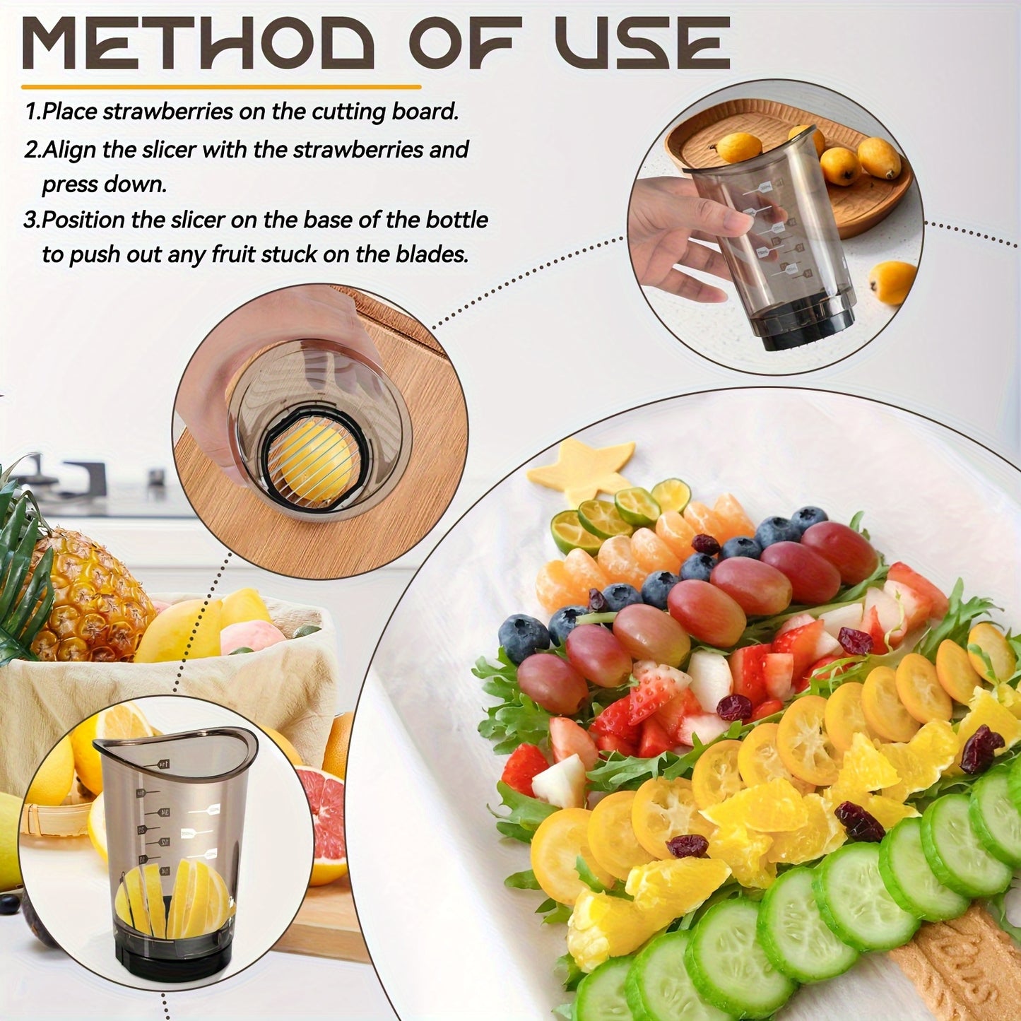 Heavy-Duty Manual Vegetable Chopper with Built-in Measurement Cup