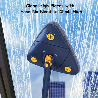 360° Rotating Triangle Wet and Dry Mop Set with 5 Microfiber Pads
