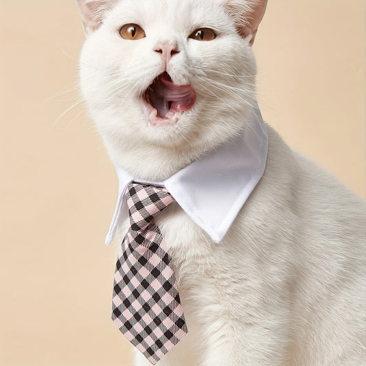 Stylish Adjustable Necktie Collar for Dogs and Cats