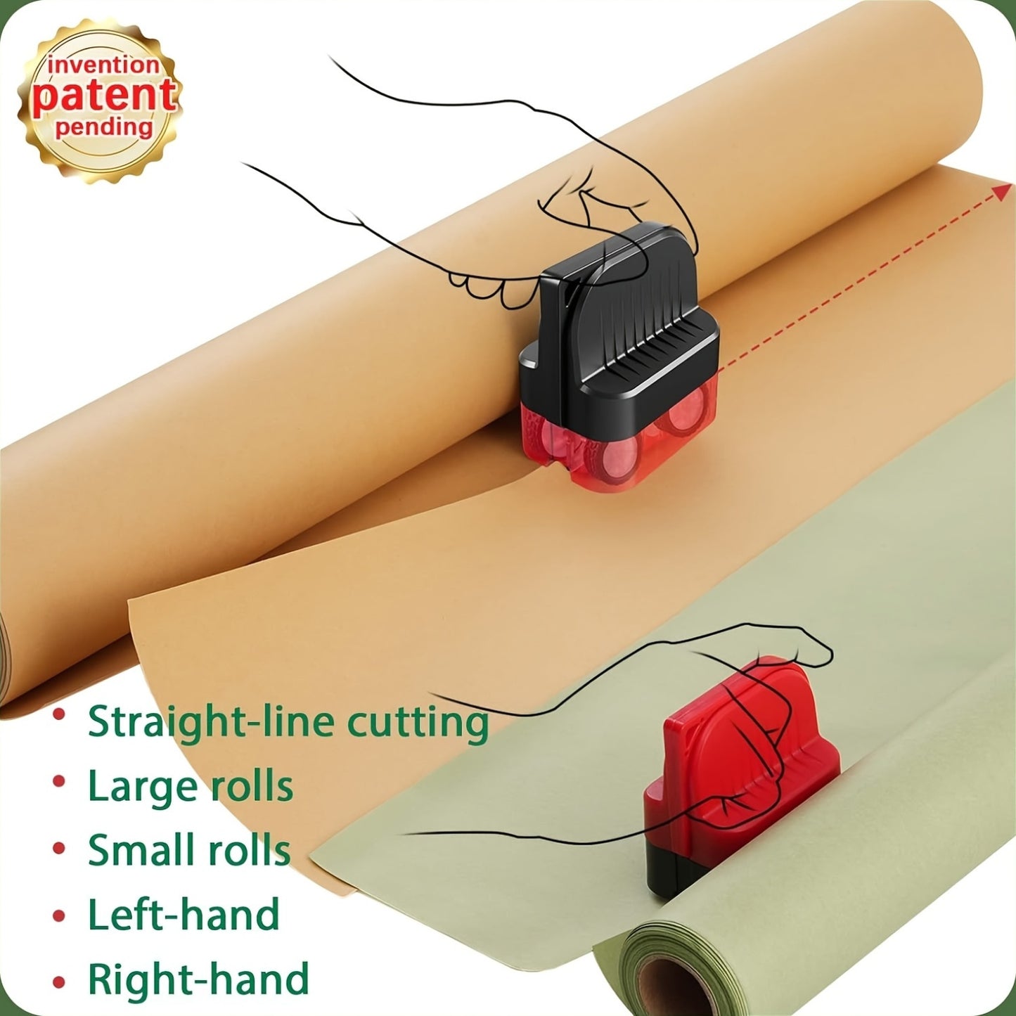 Portable Wrapping Paper Cutter with Wheels
