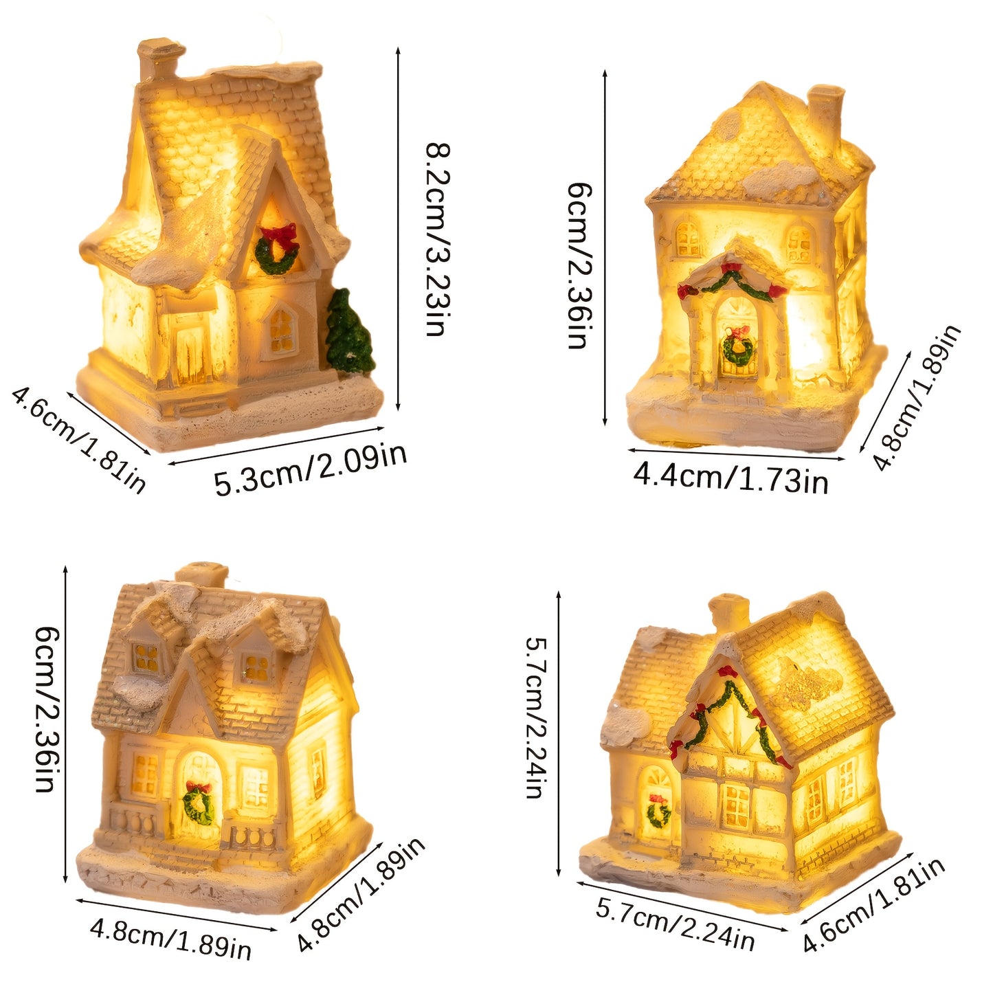 Enchanting Glowing Resin Christmas House