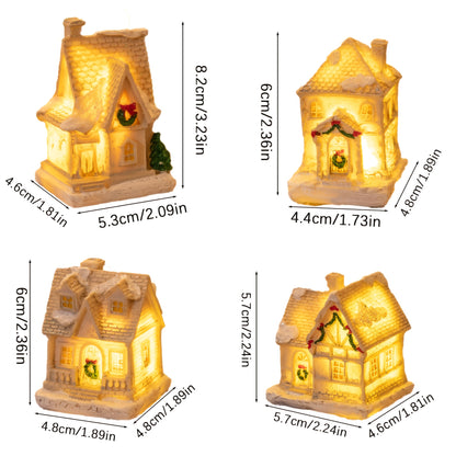 Enchanting Glowing Resin Christmas House