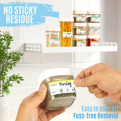 100pcs Colorful Removable Freezer & Food Storage Labels