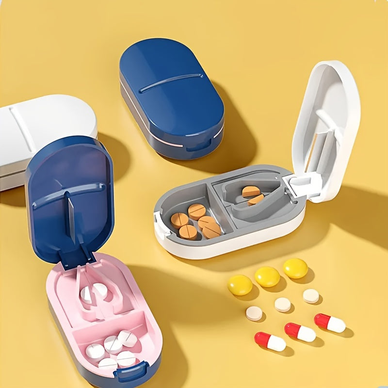 Portable Storage Box Pill Cutter