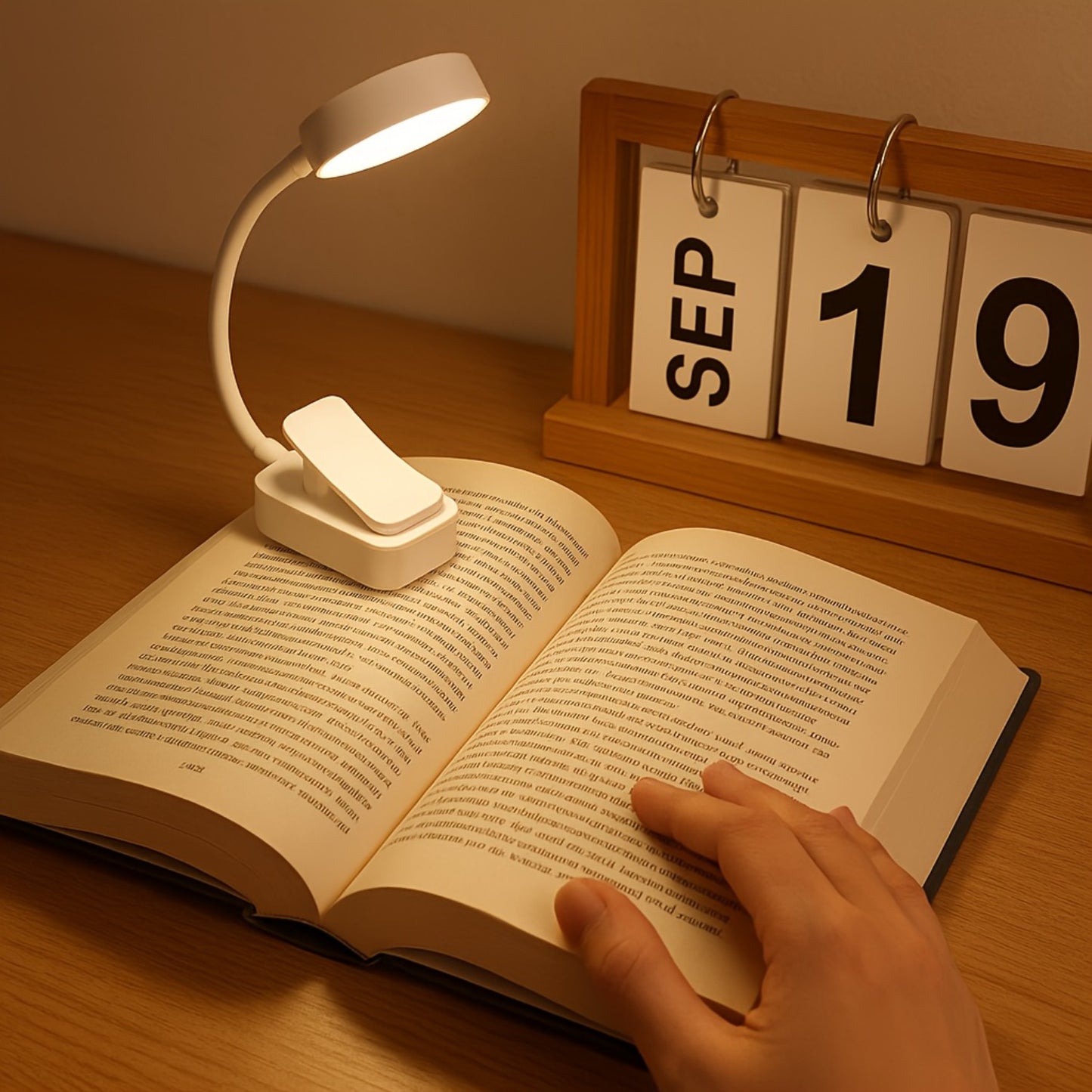 Adjustable Reading Light with 3 Color Modes