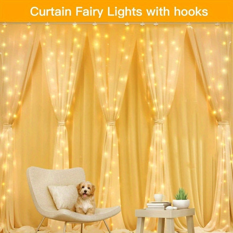 Christmas Curtain Lights