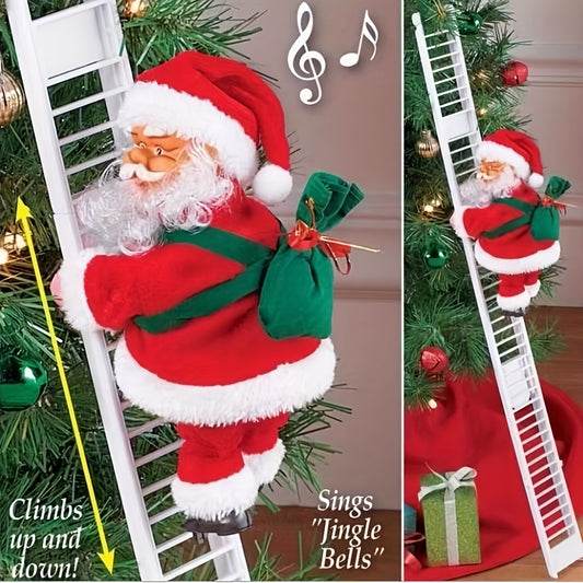 1 Set Singing & Moving Santa Claus Christmas Tree Climbing Decoration