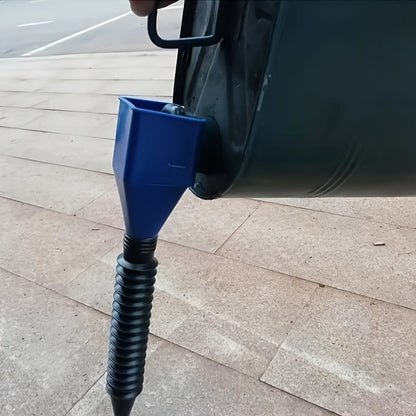 Portable & Foldable Oil Funnel with Quick-Connect Nozzle