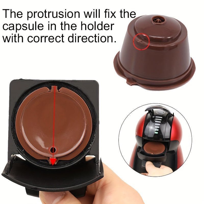 3Pcs Fit For Dolce Gusto Coffee Filter Cup Reusable Coffee Capsule Filters For With Spoon Brush - HazMarket