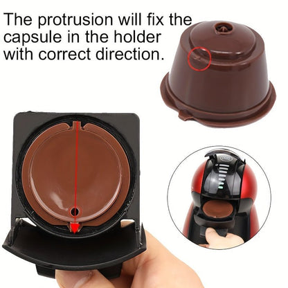 3Pcs Fit For Dolce Gusto Coffee Filter Cup Reusable Coffee Capsule Filters For With Spoon Brush - HazMarket