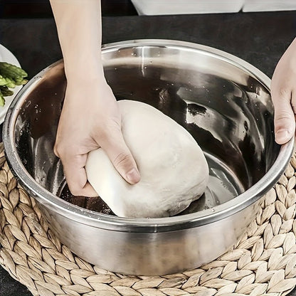 3pcs Stainless Steel Multi - Functional Strainer & Mixing Bowl - HazMarket