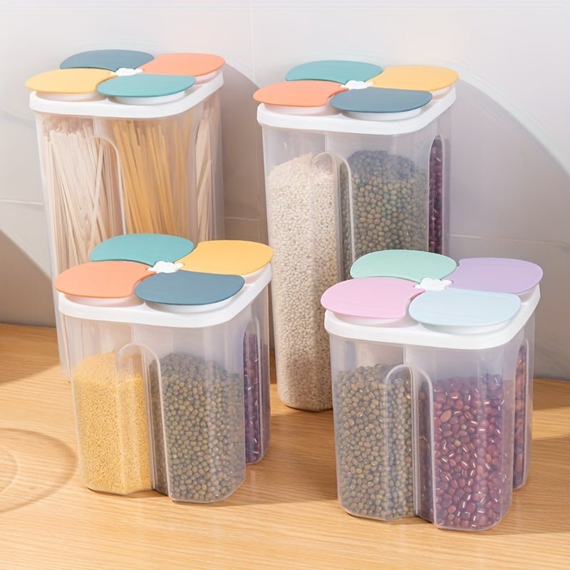 4 Grids Food Storage Containers With Lids - HazMarket