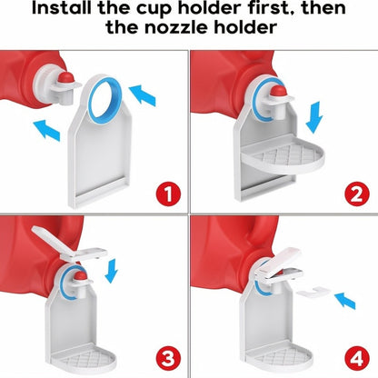 Spill-Proof Laundry Detergent Dispenser Cup Holder