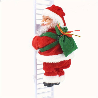 1 Set Singing & Moving Santa Claus Christmas Tree Climbing Decoration