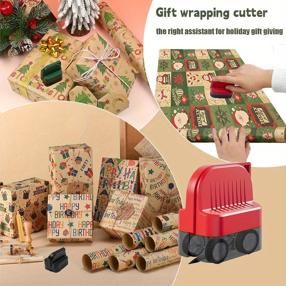 Portable Wrapping Paper Cutter with Wheels