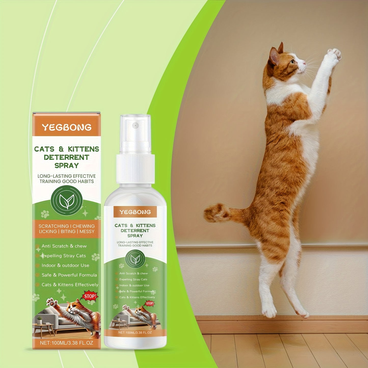 Anti-Climbing, Scratch & Urine Protection Bottle Spray for Cats